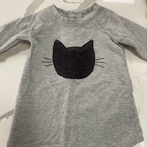 Gap Dresses | Gap Black Cat Sweatshirt Dress | Color: Black | Size: 12-18mb | Jessstraub55's Closet